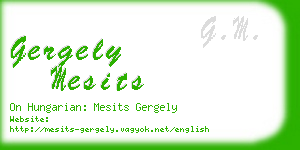 gergely mesits business card